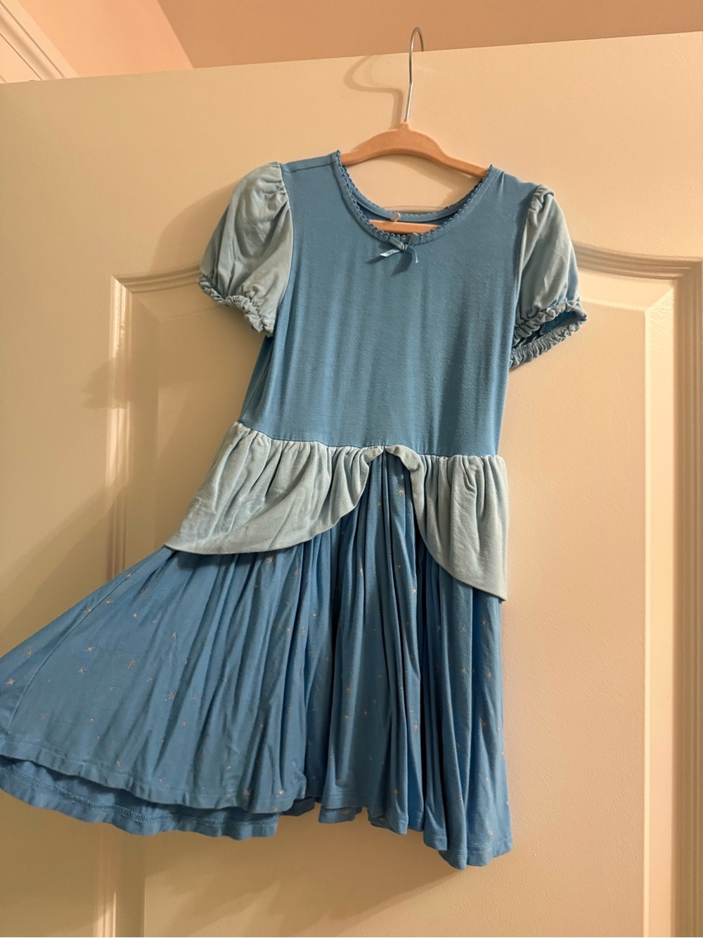 Posh Peanut Blue Cinderella Puff Sleeve Twirl Dress